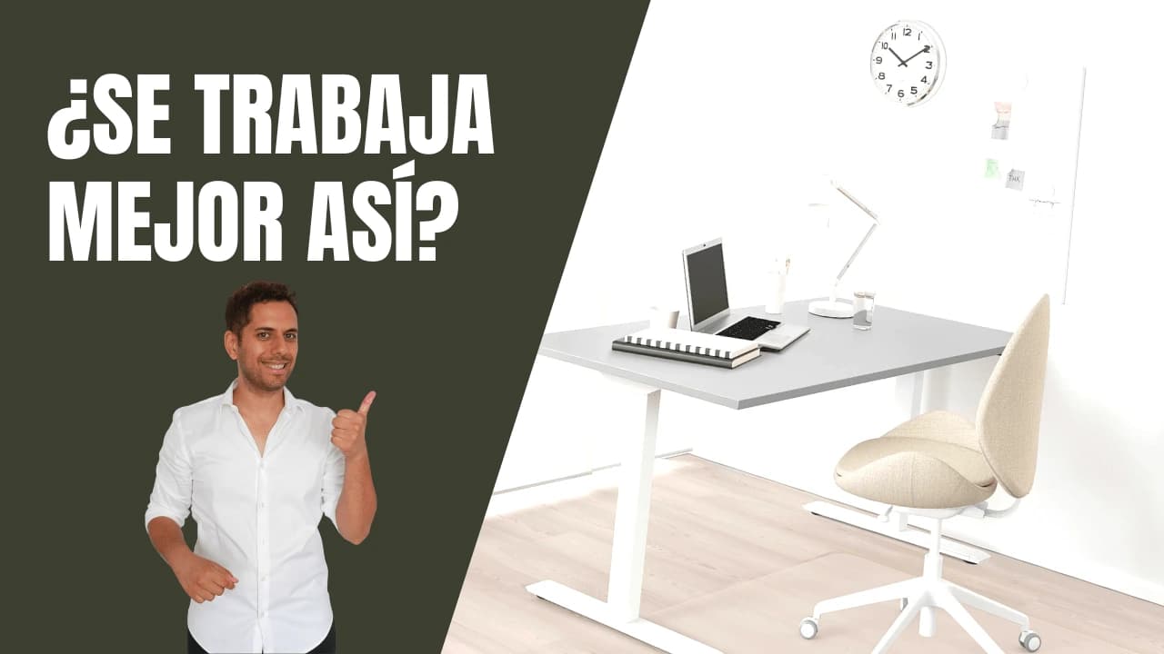 Trabajar de pie con un escritorio elevable eléctrico: mi experiencia